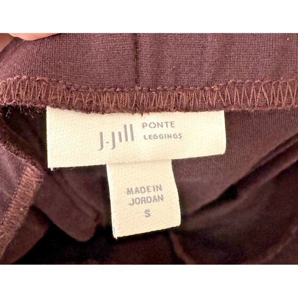 J. Jill Slim Leg Leggings Small Maroon Red Ponte Stretch‎ Mid Rise Solid Stretch - Picture 4 of 6
